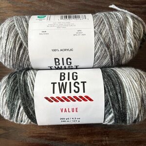 Big Twist Value Yarn in Gray Ombre
